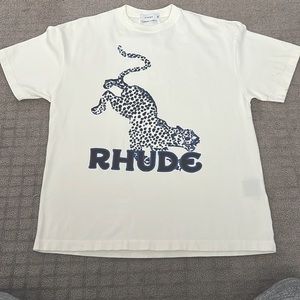 XS rhude leopard cream t shirt. Only worn once and dry cleaned.